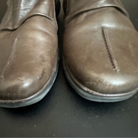 Clarks Unstructured Slip On Loafers Shoes Women’s 9M Brown Leather Casual Shoes - Picture 5 of 10